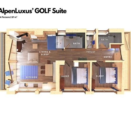 Sportlodge' Golf Suite - Natural Pool, Whirlpool & Sauna By Alpenluxus Appartements Kleinboden Dış mekan fotoğraf
